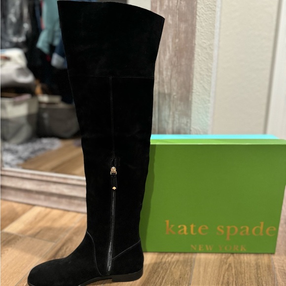 NWB Kate Spade OTK Boots Rebecca black - Picture 7 of 12